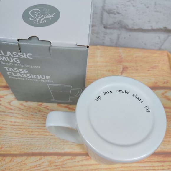 Sipology Steeped Tea Breathe Sip Repeat Coaster Covered Classic Cup Mug New - Picture 6 of 8